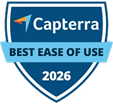 Capterra 2026 Best Ease of Use award badge.