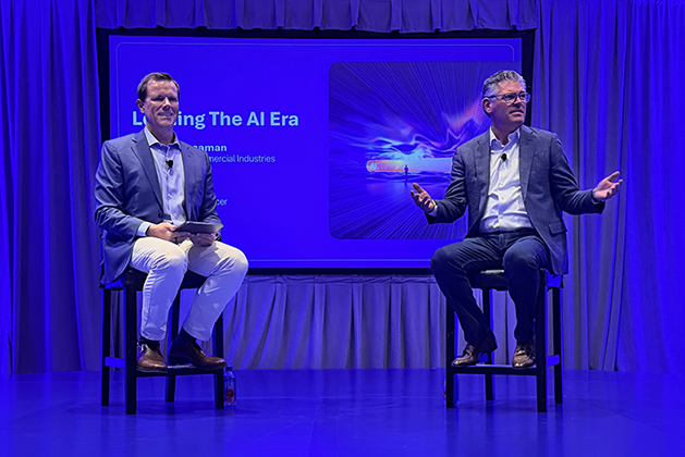 Carlton Dossman and Ryan Loy on stage a recent Leadership Summit