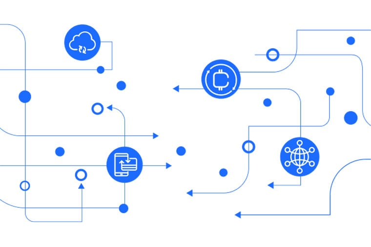 Payment icons over pattern lines and shapes