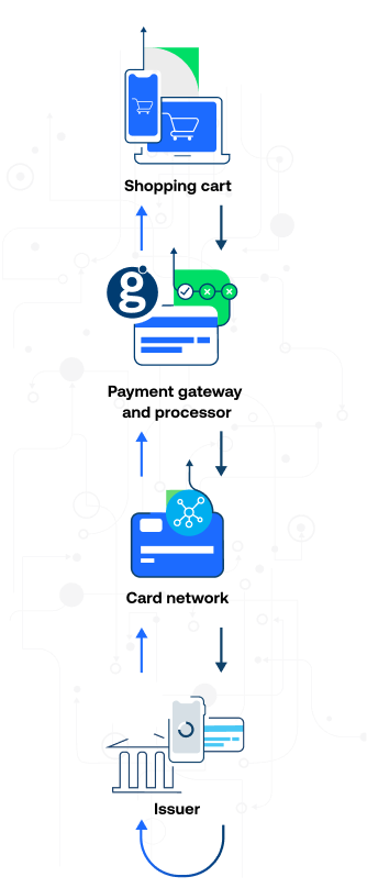 Illustration showing the payment ecosystem