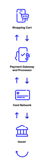 Illustration showing the payment ecosystem