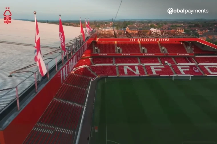 Empty Nottingham Forest Football Ground Stands