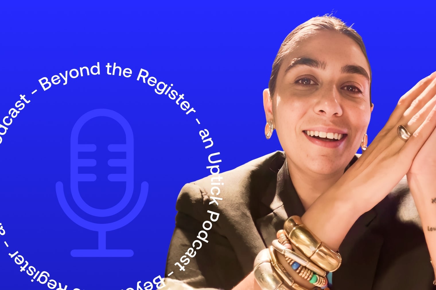 Graphic still of Beyond the Register, an Uptick podcast by Global Payments, with guest Lior Donskoy
