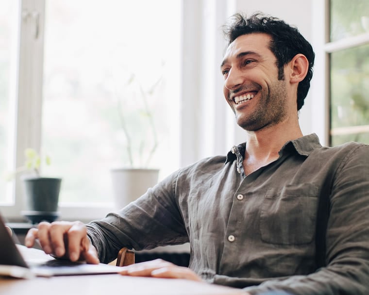 Property manager checks his user-friendly Zego dashboard