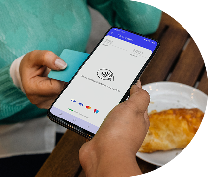 Tap to Pay with a mobile device. 