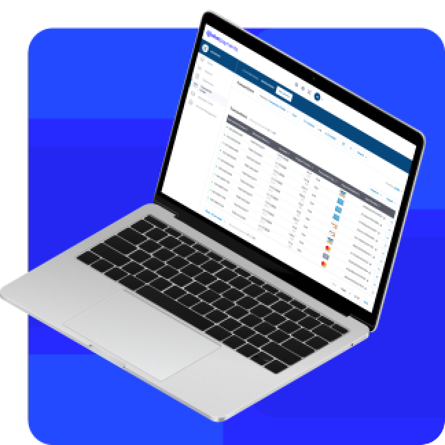 An image of a laptop depicting a data report.