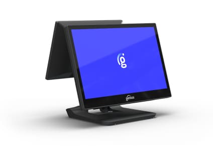 Dual-screen touchscreen POS terminal 