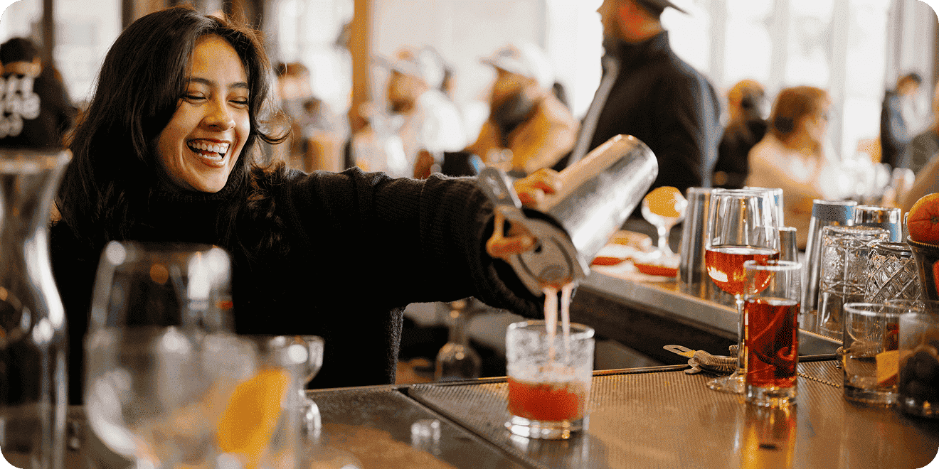 Bartender preparing cocktail