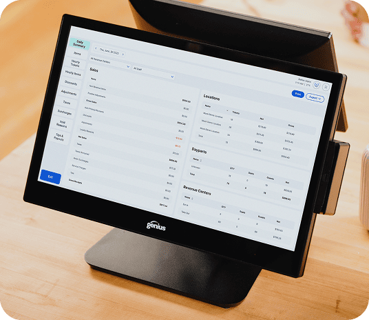 POS sales reporting dashboard