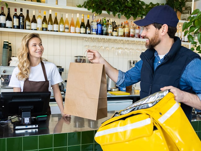 Delivery pickup at retail counter