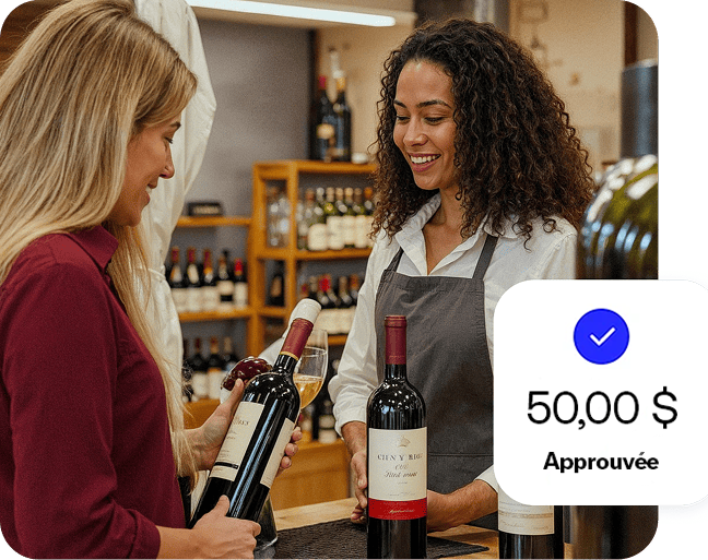 Achat de vin à la caisse
