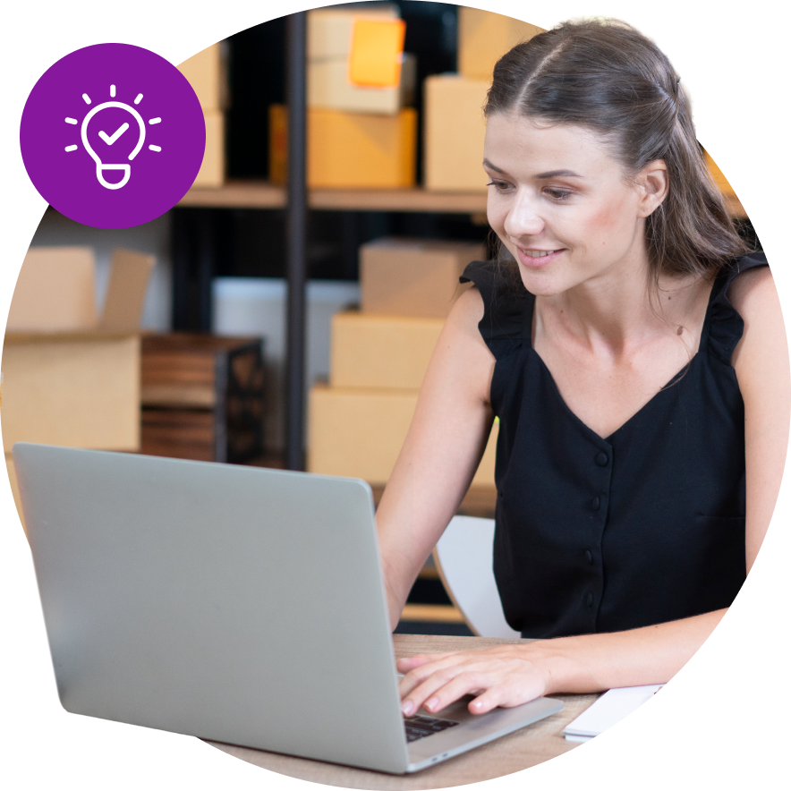 Image of business woman at laptop
